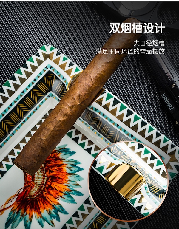 Lubinski 魯賓斯基 雙槽錯位陶瓷雪茄菸灰缸 菸灰缸|W Cigar Shop 雪茄配件 商品詳情 9