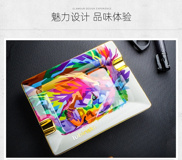 Lubinski 魯賓斯基 雙槽錯位陶瓷雪茄菸灰缸 菸灰缸|W Cigar Shop 雪茄配件 商品詳情 13