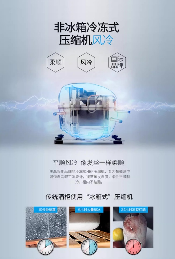 Raching 美晶 W150A-MC 智慧 WIFI 紅酒櫃 紅酒櫃｜W Cigar Shop 雪茄配件 商品詳情 14