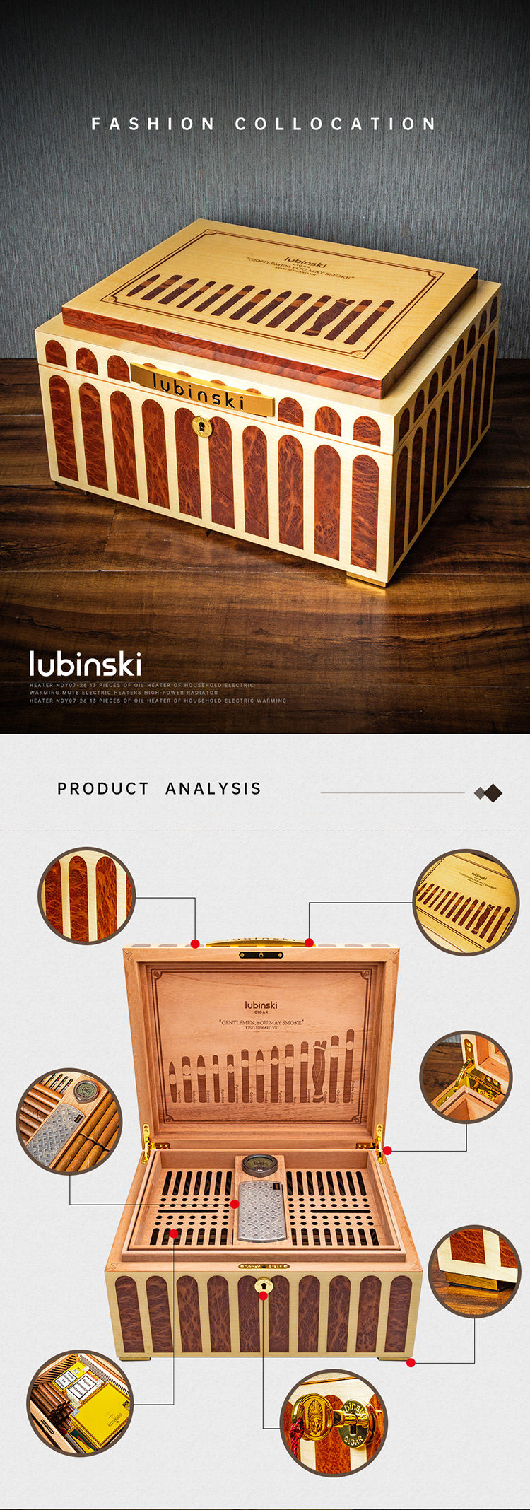 Lubinski 魯賓斯基 高階雪茄保濕盒 保濕櫃 · 恆溫箱｜W Cigar Shop 雪茄配件 商品詳情 1