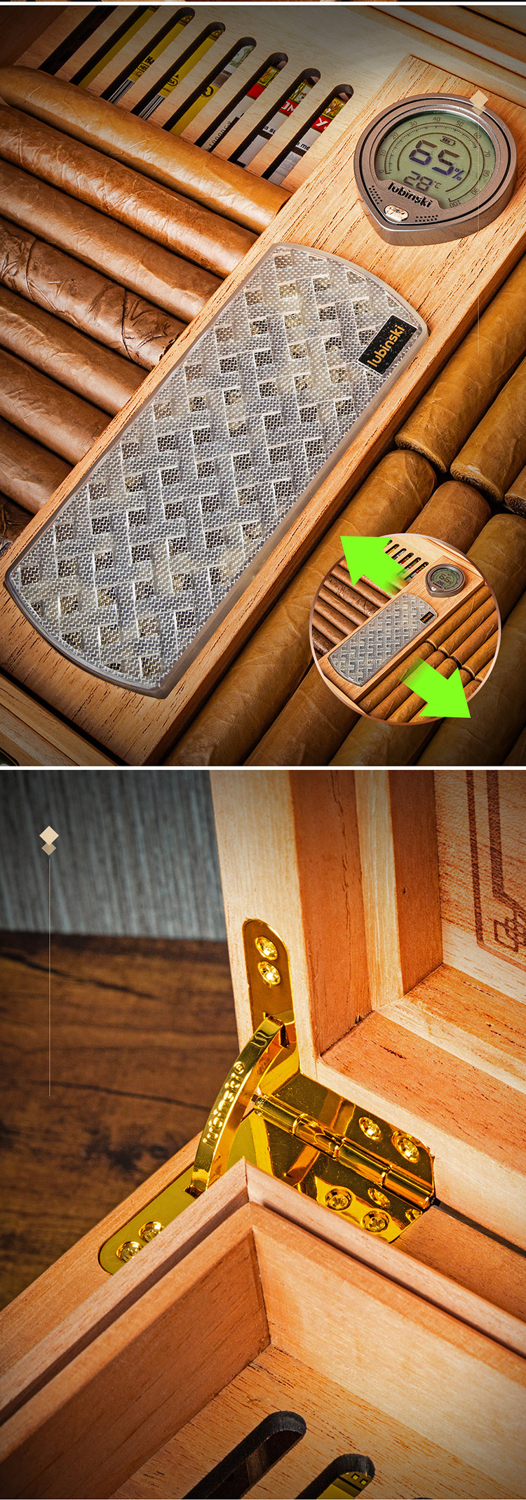 Lubinski 魯賓斯基 高階雪茄保濕盒 保濕櫃 · 恆溫箱｜W Cigar Shop 雪茄配件 商品詳情 4