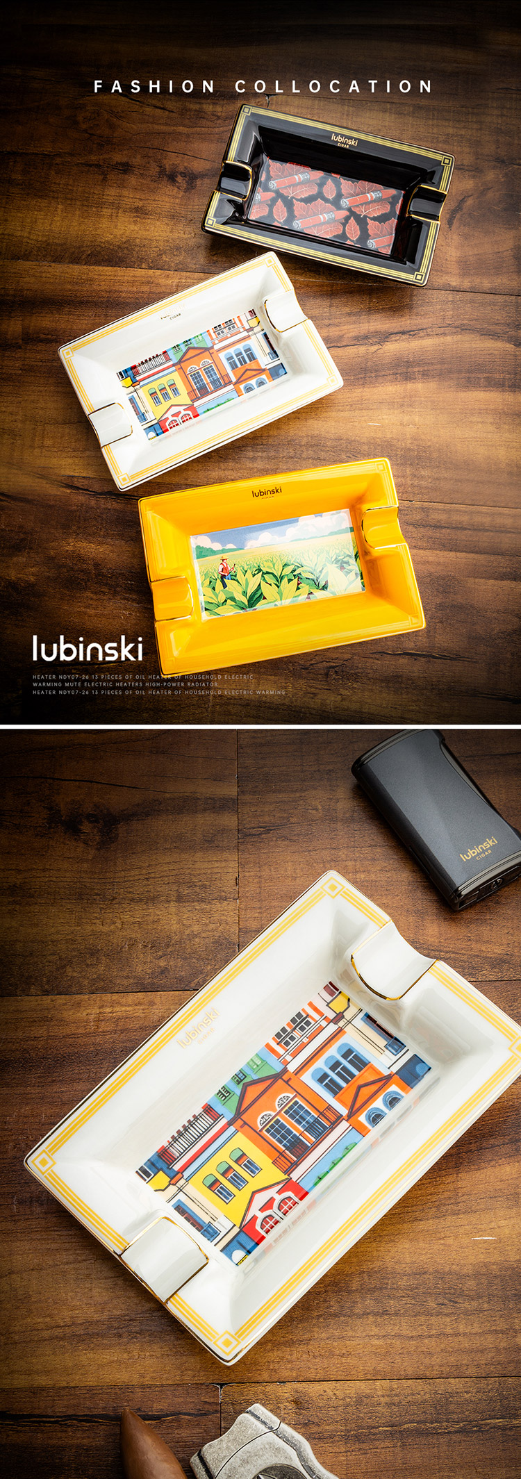 Lubinski 魯賓斯基 二槽雙人小型雪茄菸灰缸 菸灰缸｜W Cigar Shop 雪茄配件 商品詳情 1