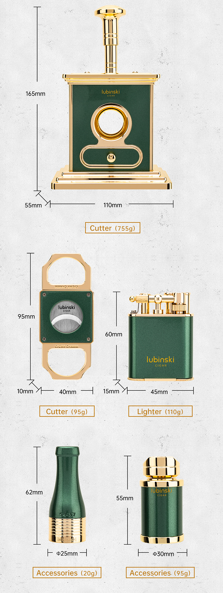 Lubinski 魯賓斯基 高檔雪茄工具六套 雪茄剪｜W Cigar Shop 雪茄配件 商品詳情 7