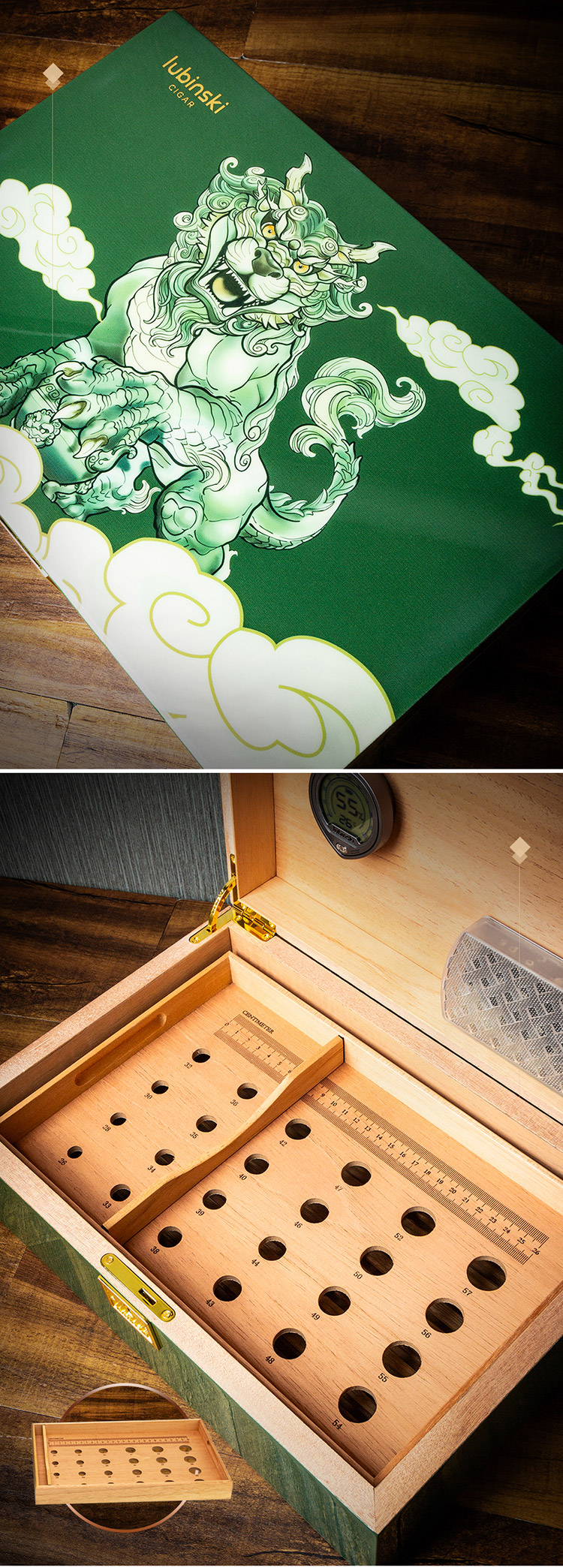 Lubinski 魯賓斯基 雪茄保濕盒 鋼琴烤漆雙層 保濕櫃 · 恆溫箱|W Cigar Shop 雪茄配件 商品詳情 2