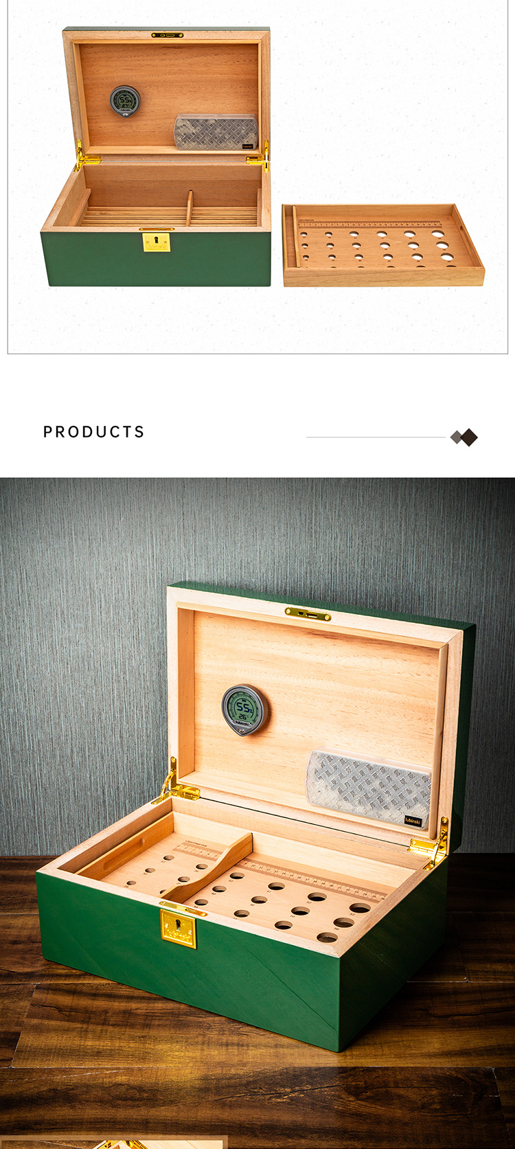 Lubinski 魯賓斯基 雪茄保濕盒 鋼琴烤漆雙層 保濕櫃 · 恆溫箱|W Cigar Shop 雪茄配件 商品詳情 6