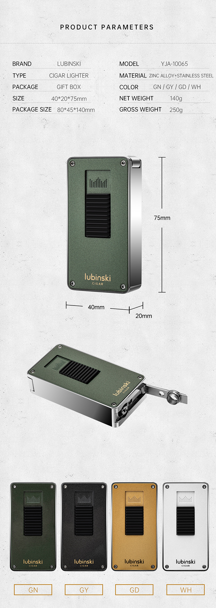 Lubinski 魯賓斯基 多功能藍焰打火機 打火機 · 點火|W Cigar Shop 雪茄配件 商品詳情 4