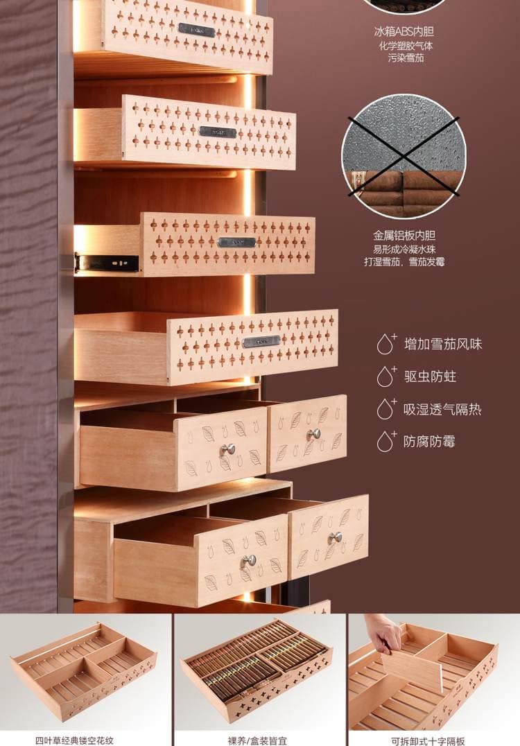 Raching 美晶 RR980 580L WIFI 恆溫恆濕雪茄櫃 保濕櫃 · 恆溫箱|W Cigar Shop 雪茄配件 商品詳情 35