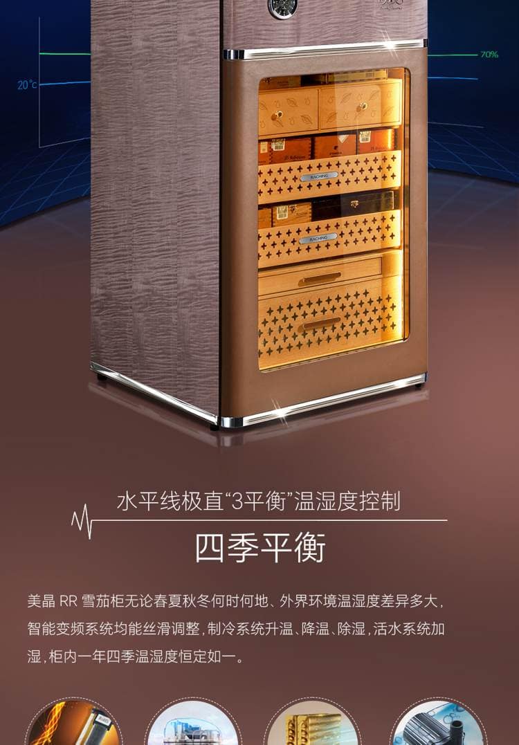 Raching 美晶 RR980 580L WIFI 恆溫恆濕雪茄櫃 保濕櫃 · 恆溫箱|W Cigar Shop 雪茄配件 商品詳情 22