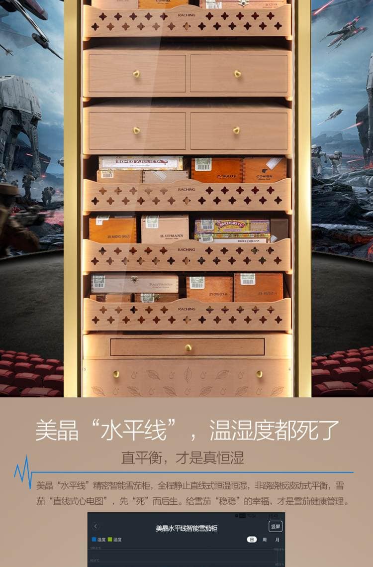 Raching 美晶 MON5800A 智慧恆溫恆濕保濕櫃 保濕櫃 · 恆溫箱|W Cigar Shop 雪茄配件 商品詳情 3