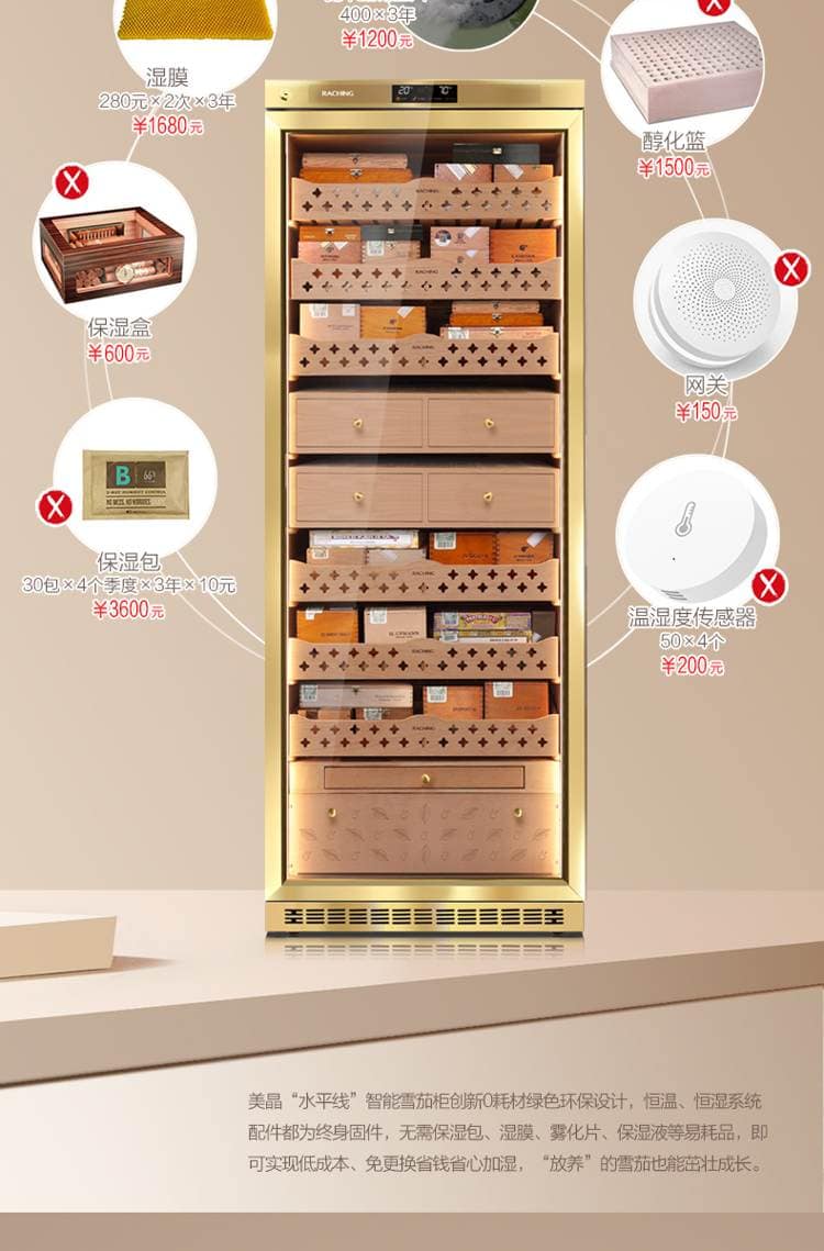Raching 美晶 MON5800A 智慧恆溫恆濕保濕櫃 保濕櫃 · 恆溫箱|W Cigar Shop 雪茄配件 商品詳情 21