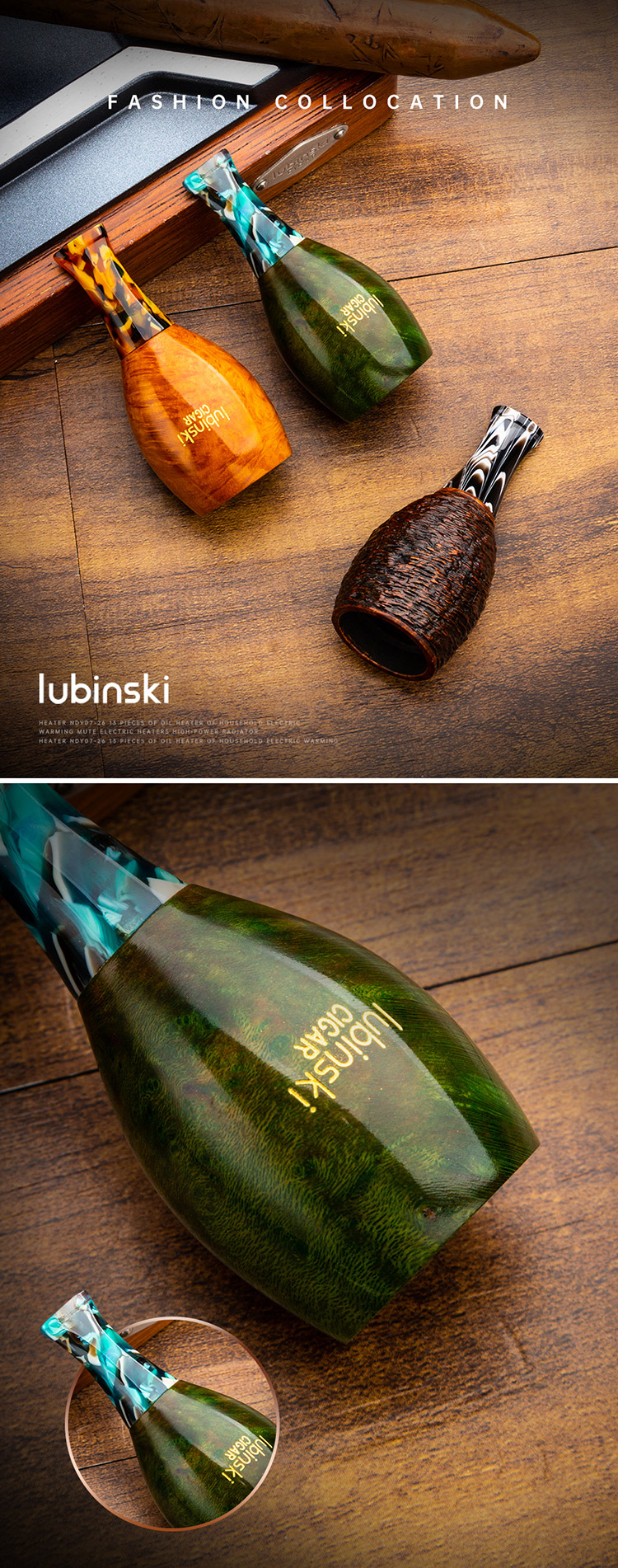 Lubinski 魯賓斯基 樹脂工藝菸斗立座（雕花款） 保養 · 濕度｜W Cigar Shop 雪茄配件 商品詳情 1