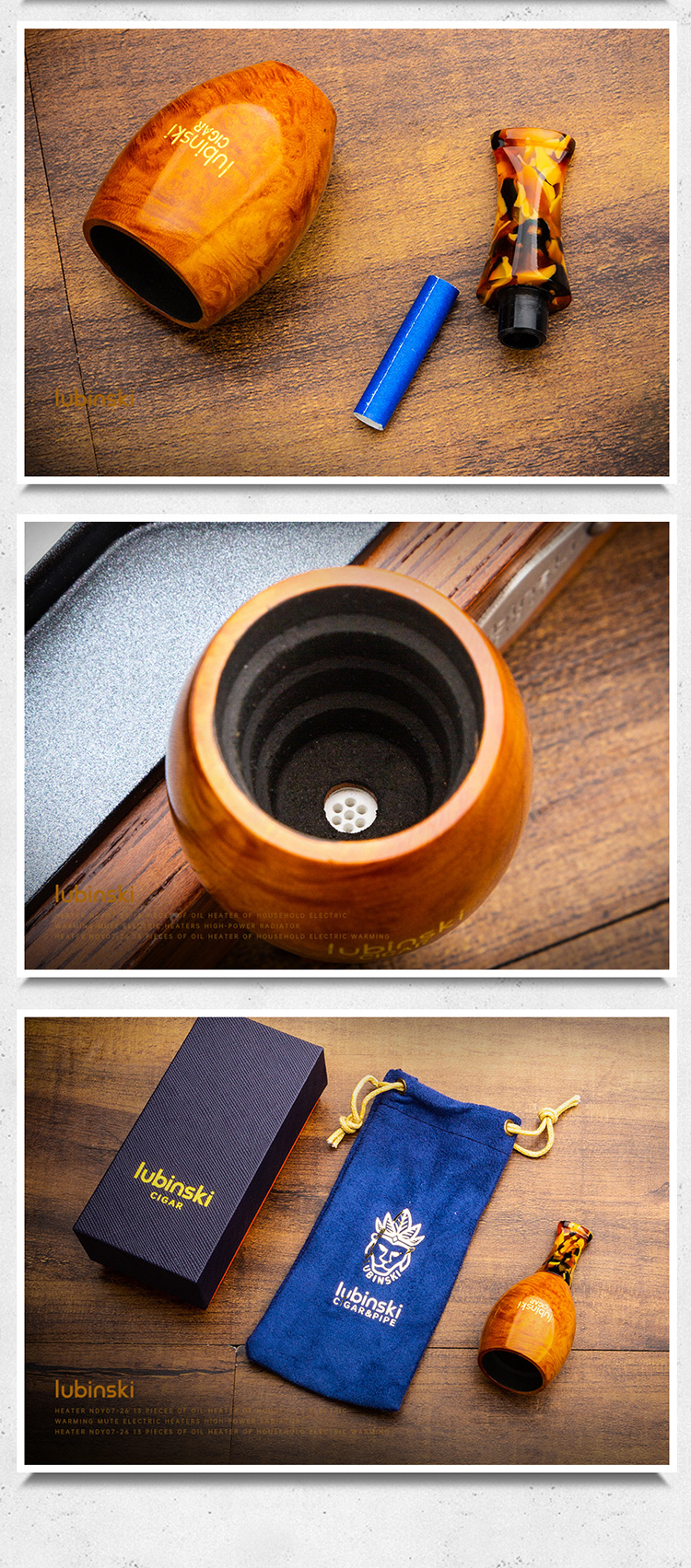 Lubinski 魯賓斯基 樹脂工藝菸斗立座（雕花款） 保養 · 濕度｜W Cigar Shop 雪茄配件 商品詳情 6