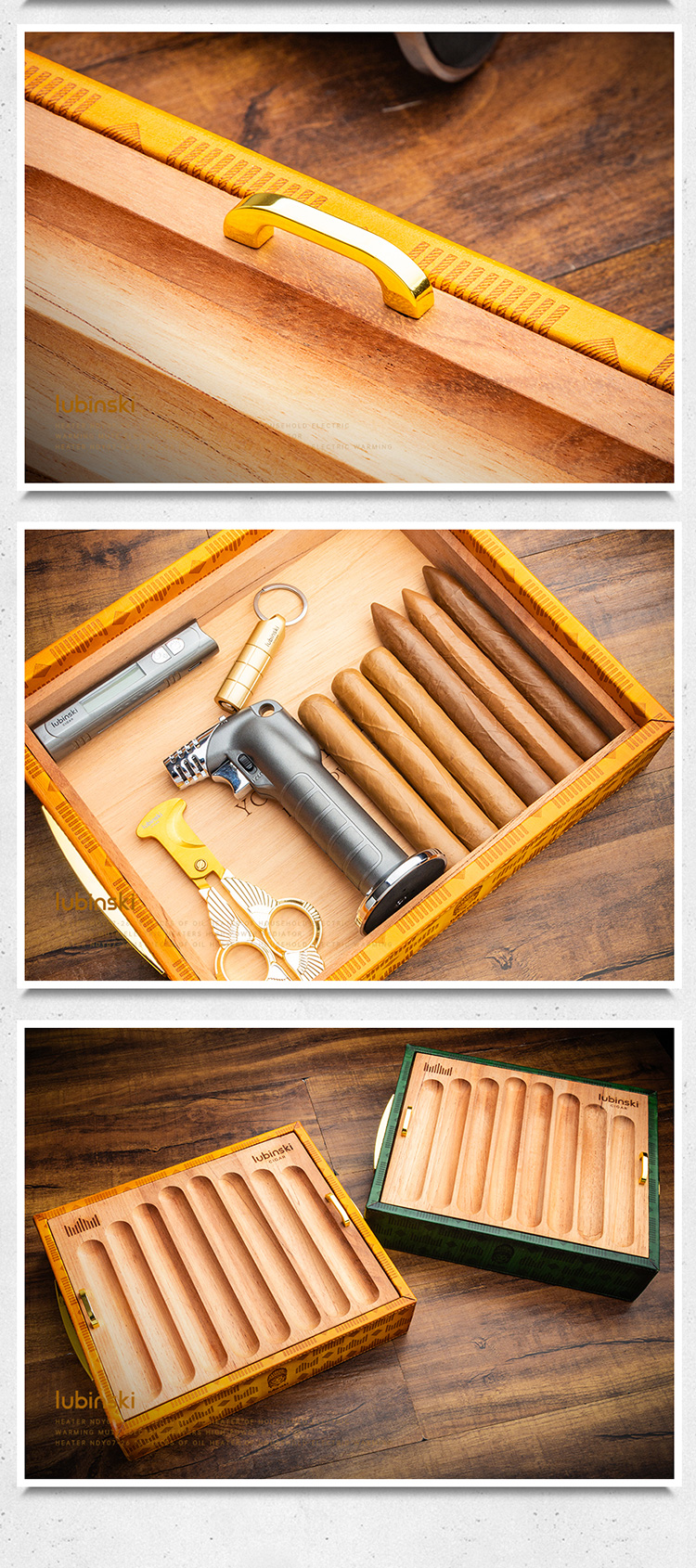 Lubinski 魯賓斯基 雪松木八槽醒茄盤 保養 · 濕度|W Cigar Shop 雪茄配件 商品詳情 6