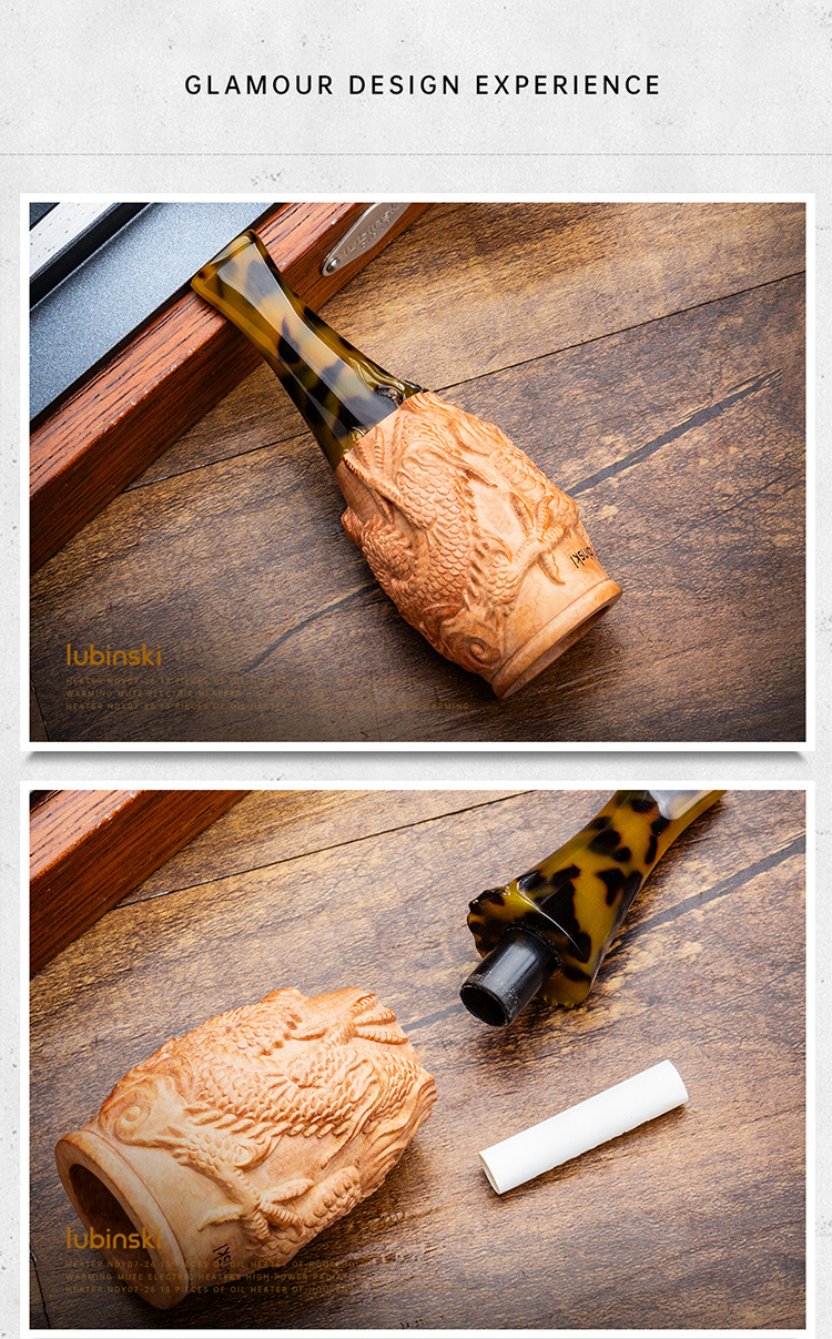Lubinski 魯賓斯基 龍紋雕刻菸斗立座 保養 · 濕度|W Cigar Shop 雪茄配件 商品詳情 5