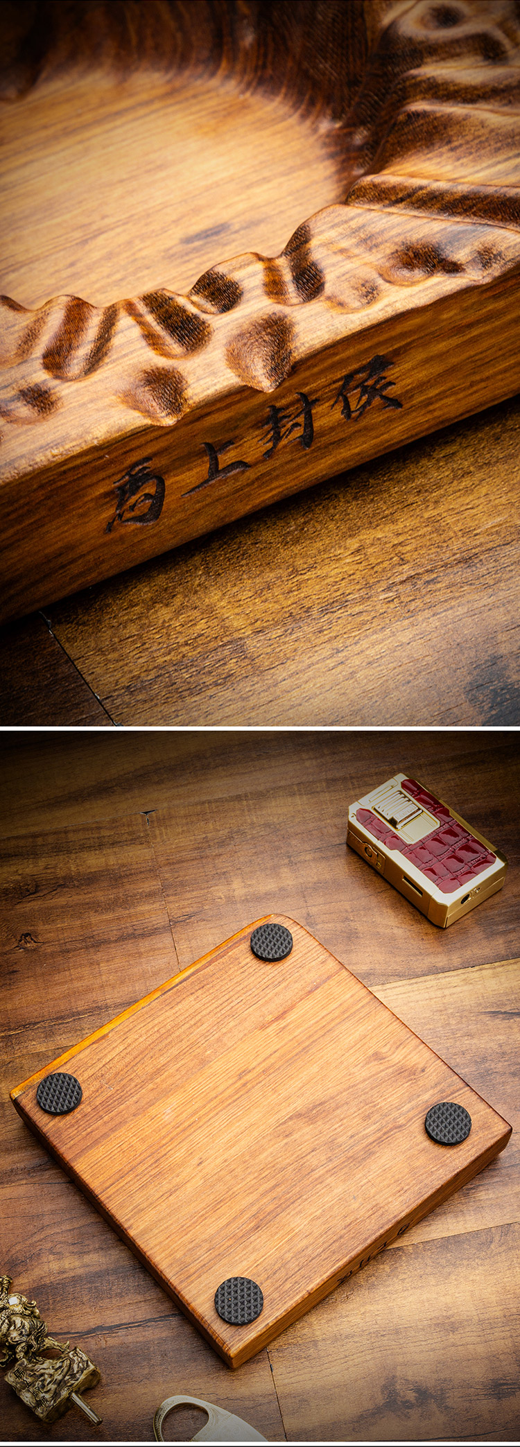 Lubinski 魯賓斯基 實木雕刻瑞獸雪茄菸灰缸 菸灰缸|W Cigar Shop 雪茄配件 商品詳情 3