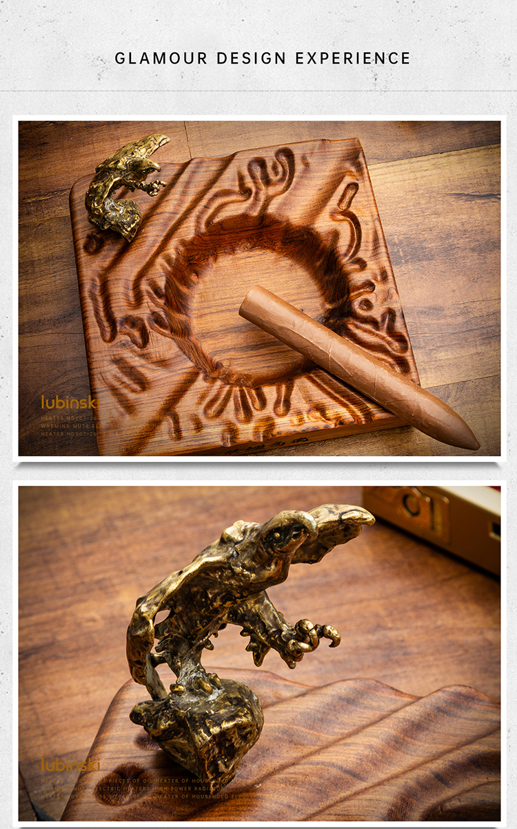 Lubinski 魯賓斯基 實木雕刻瑞獸雪茄菸灰缸 菸灰缸|W Cigar Shop 雪茄配件 商品詳情 7