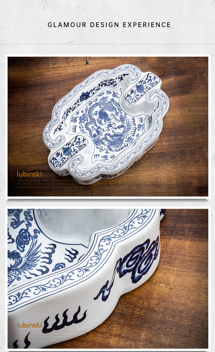 Lubinski 魯賓斯基 青花瓷雪茄菸灰缸（YJA-20058） 菸灰缸｜W Cigar Shop 雪茄配件 商品詳情 5