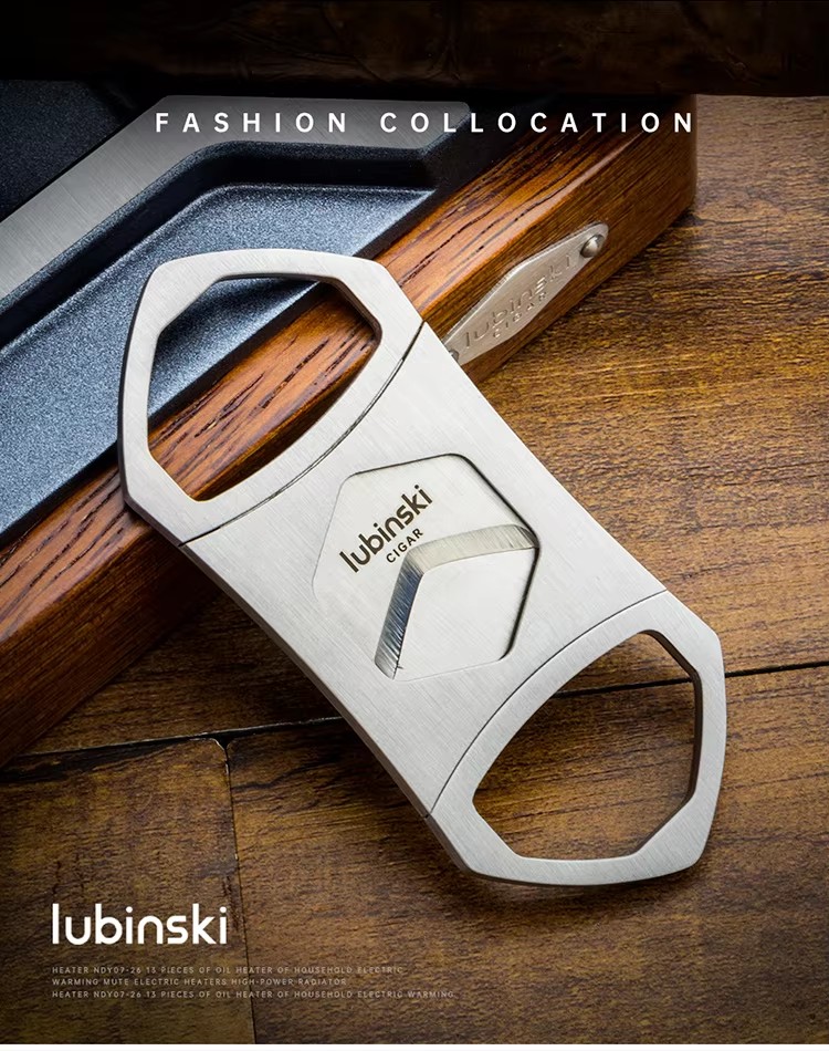 Lubinski 魯賓斯基 不鏽鋼大口徑雙環平剪 雪茄剪｜W Cigar Shop 雪茄配件 商品詳情 1