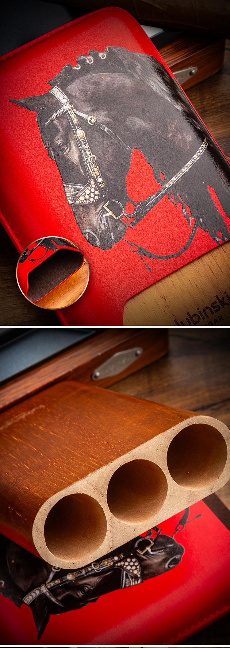 Lubinski 魯賓斯基 駿馬藝術雪茄套禮盒（YJA-50032） 收納 · 旅行盒｜W Cigar Shop 雪茄配件 商品詳情 2