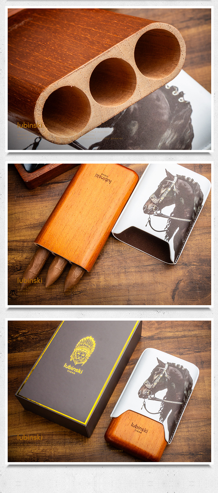 Lubinski 魯賓斯基 駿馬藝術雪茄套禮盒（YJA-50032） 收納 · 旅行盒｜W Cigar Shop 雪茄配件 商品詳情 6
