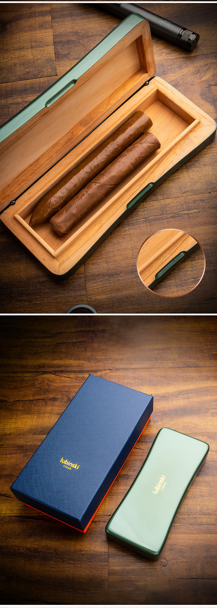 Lubinski 魯賓斯基 金屬便攜雪茄盒 保濕櫃 · 恆溫箱|W Cigar Shop 雪茄配件 商品詳情 2