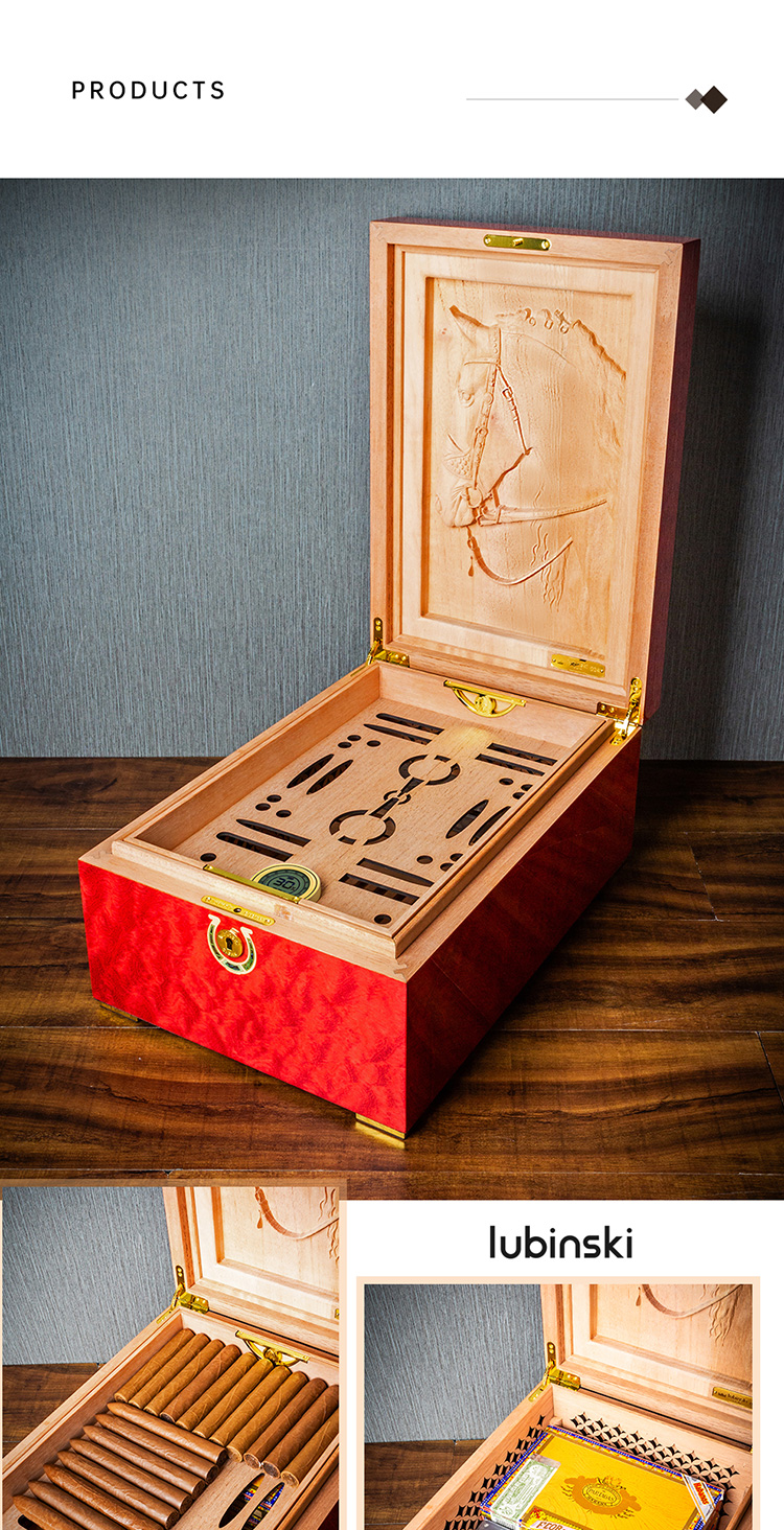 Lubinski 魯賓斯基 駿馬彩繪鋼琴烤漆雪茄保濕盒 保濕櫃 · 恆溫箱|W Cigar Shop 雪茄配件 商品詳情 7