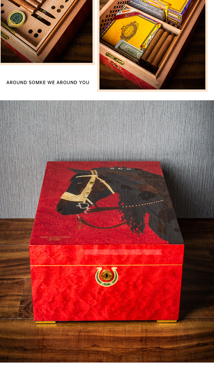 Lubinski 魯賓斯基 駿馬彩繪鋼琴烤漆雪茄保濕盒 保濕櫃 · 恆溫箱|W Cigar Shop 雪茄配件 商品詳情 8