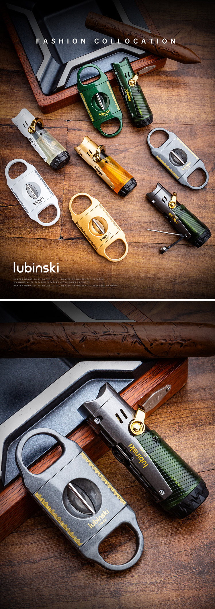 Lubinski 魯賓斯基 打火機+V 剪雪茄工具禮盒 配件禮盒|W Cigar Shop 雪茄配件 商品詳情 1