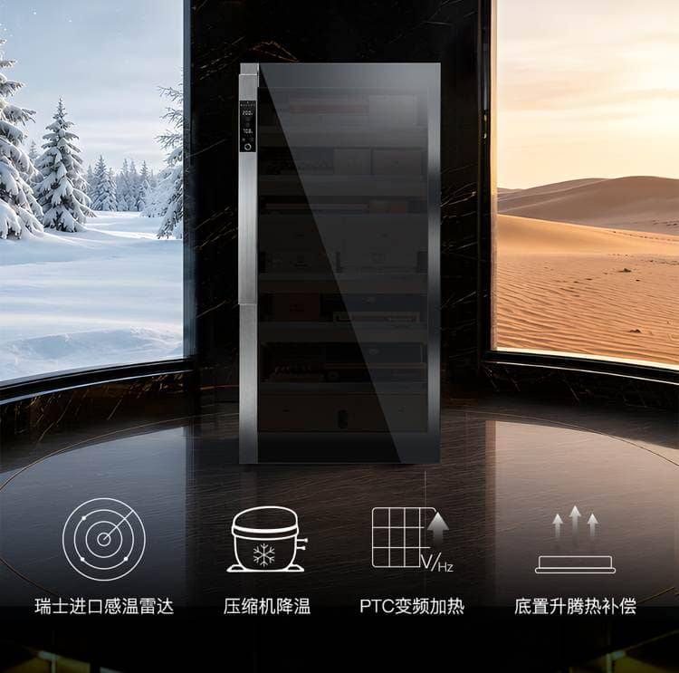 Raching 美晶 DM52「暗物質」耀石黑恆溫恆濕雪茄櫃｜約1,000–1,200支 保濕櫃 · 恆溫箱｜W Cigar Shop 雪茄配件 商品詳情 6