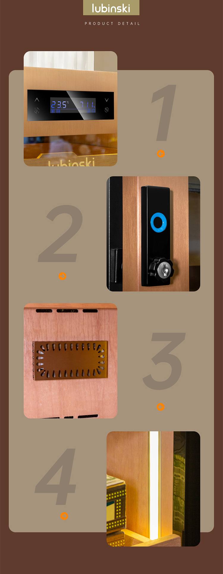 Lubinski 魯賓斯基 立式電子恆溫恆濕雪茄櫃(RA-666) 保濕櫃 · 恆溫箱|W Cigar Shop 雪茄配件 商品詳情 8