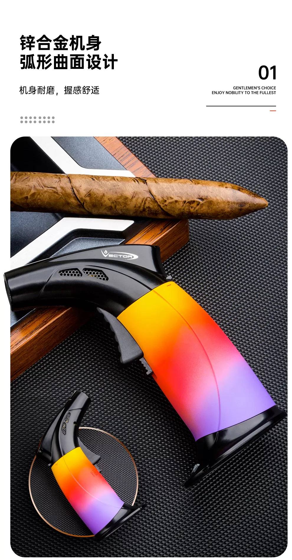 Lubinski 魯賓斯基 鋅合金單直衝大火力打火機 打火機 · 點火|W Cigar Shop 雪茄配件 商品詳情 10