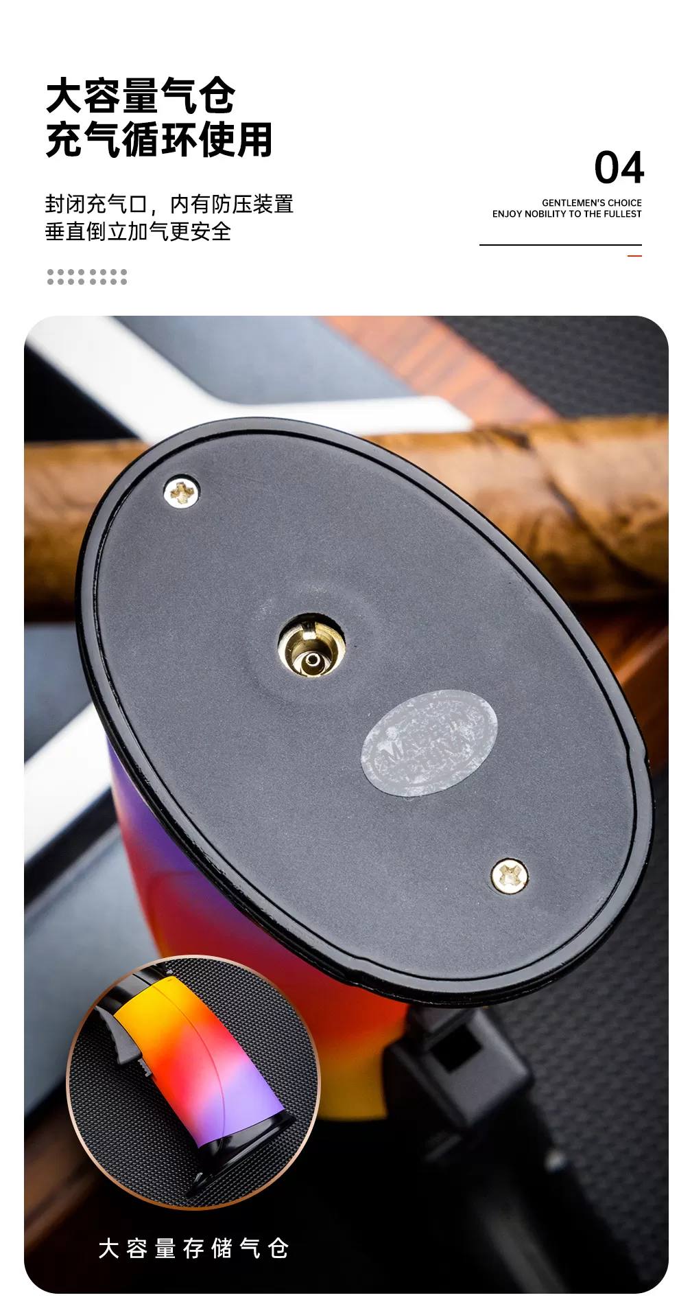 Lubinski 魯賓斯基 鋅合金單直衝大火力打火機 打火機 · 點火|W Cigar Shop 雪茄配件 商品詳情 13