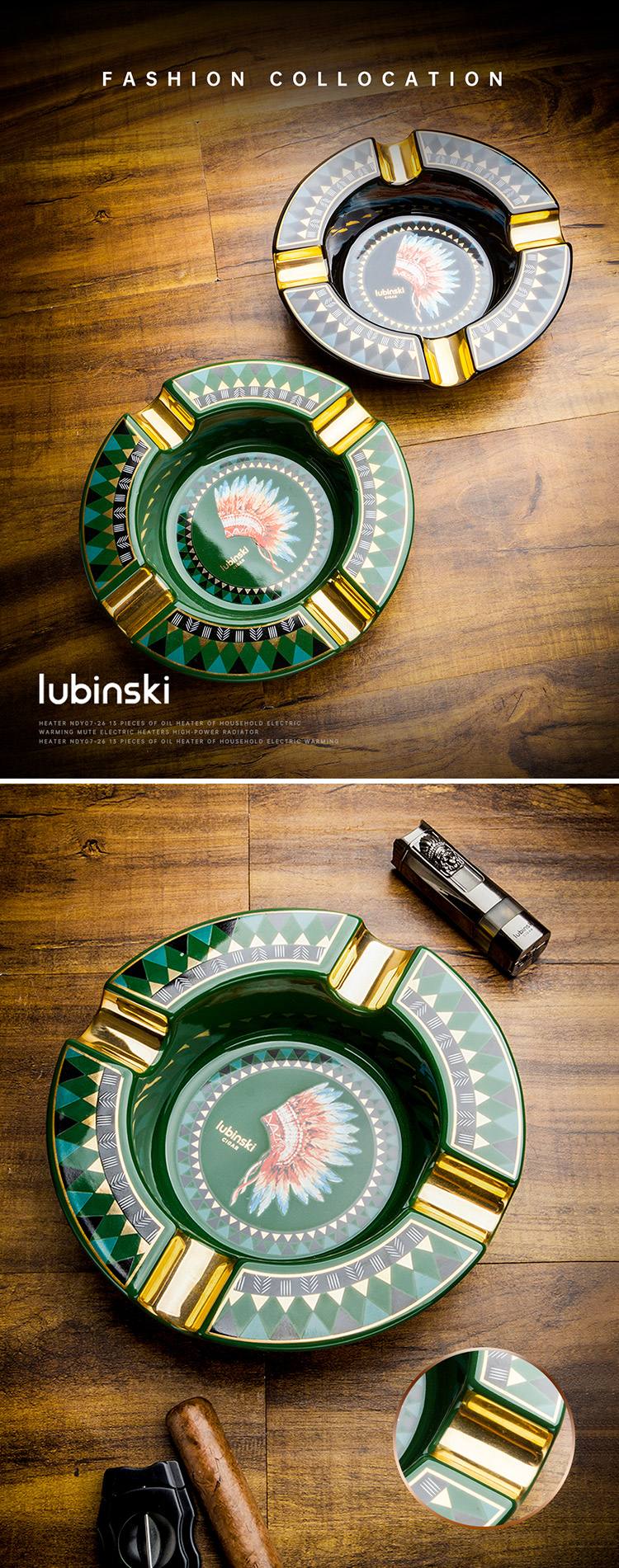 Lubinski 魯賓斯基 陶瓷四槽雪茄菸灰缸 菸灰缸|W Cigar Shop 雪茄配件 商品詳情 1