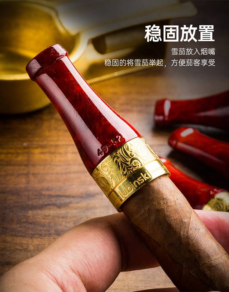 Lubinski 魯賓斯基 樹脂黃銅雪茄煙咬嘴 配件禮盒｜W Cigar Shop 雪茄配件 商品詳情 9