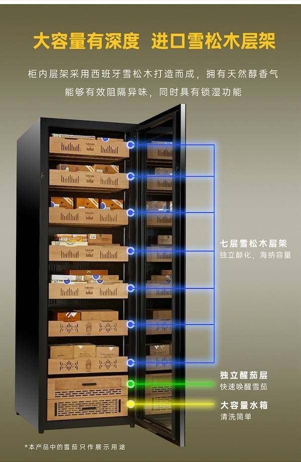 Lubinski 魯賓斯基 恆溫恆濕雪松木層架雪茄櫃 保濕櫃 · 恆溫箱|W Cigar Shop 雪茄配件 商品詳情 10