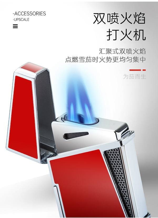 LOTUS 蓮花 時尚鋅合金雙噴打火機 打火機 · 點火|W Cigar Shop 雪茄配件 商品詳情 9