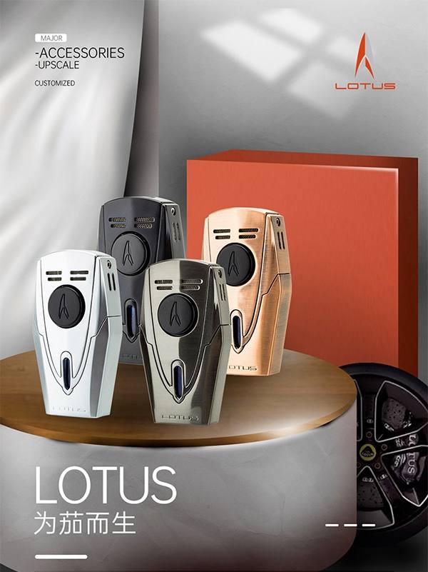 LOTUS 蓮花 鋅合金雙衝藍焰打火機 打火機 · 點火|W Cigar Shop 雪茄配件 商品詳情 6