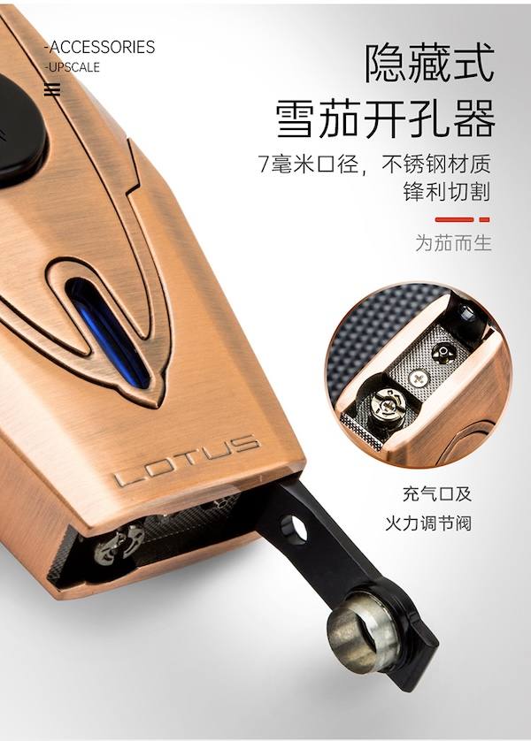 LOTUS 蓮花 鋅合金雙衝藍焰打火機 打火機 · 點火|W Cigar Shop 雪茄配件 商品詳情 10