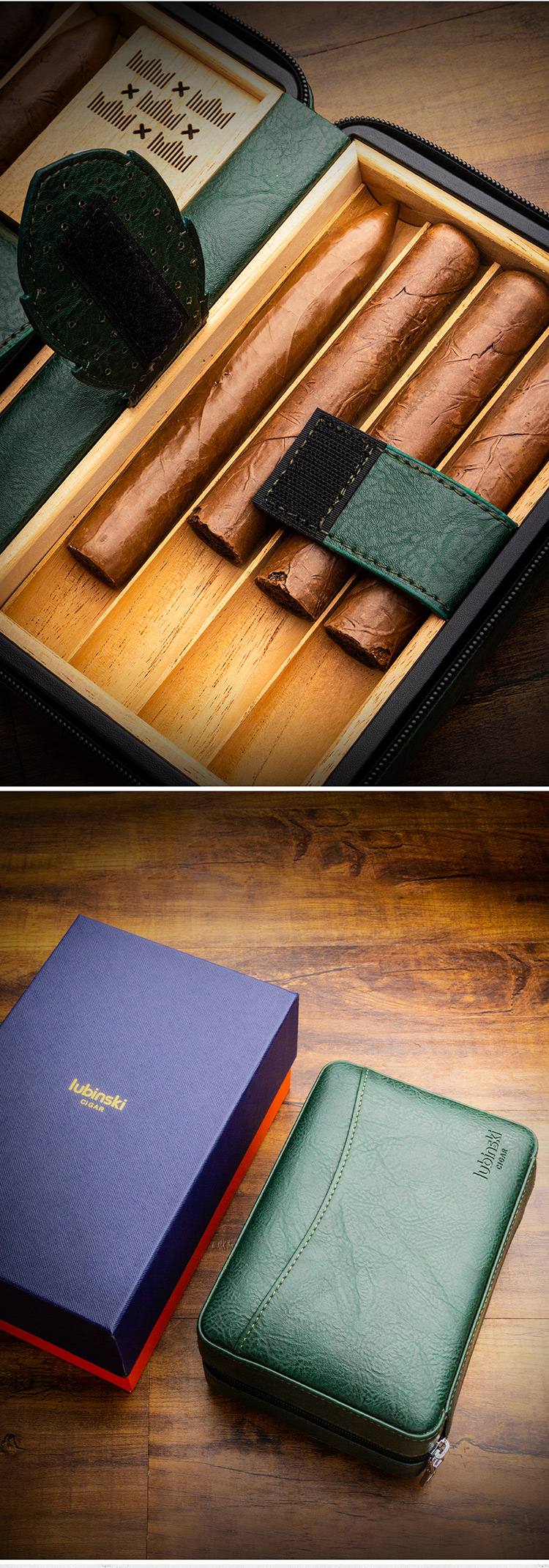 Lubinski 魯賓斯基 真皮雪松木雪茄保濕盒 收納 · 旅行盒｜W Cigar Shop 雪茄配件 商品詳情 4
