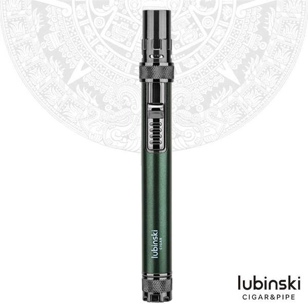 Lubinski 魯賓斯基 鋅合金單直衝雪茄打火機帶開孔器