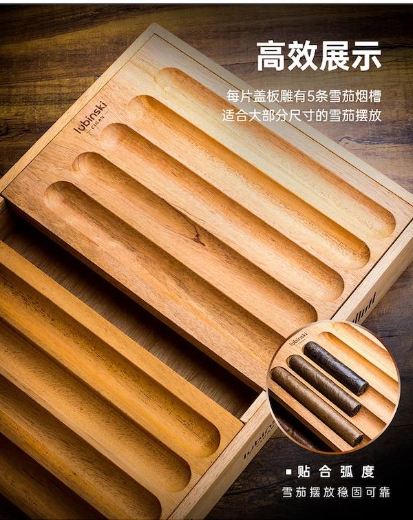 Lubinski 魯賓斯基 雪茄展示托盤雪松木醒茄醇化架 保濕櫃 · 恆溫箱|W Cigar Shop 雪茄配件 商品詳情 10