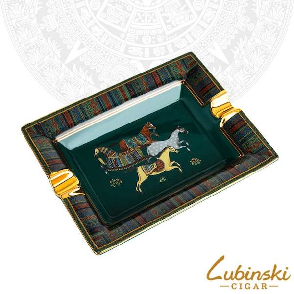 Lubinski 魯賓斯基 陶骨瓷方形台式兩槽菸灰缸 菸灰缸｜W Cigar Shop 雪茄配件 商品詳情 1