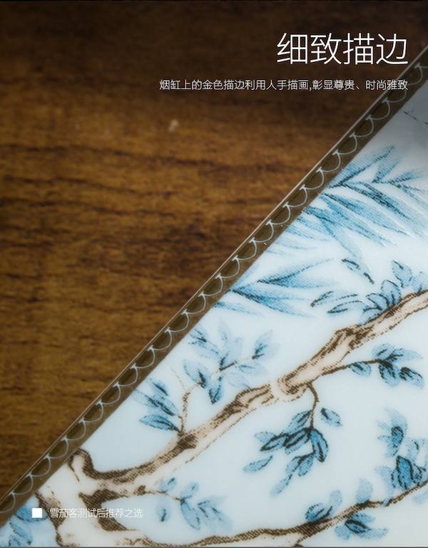 Lubinski 魯賓斯基 陶骨瓷方形台式兩槽菸灰缸 菸灰缸｜W Cigar Shop 雪茄配件 商品詳情 8