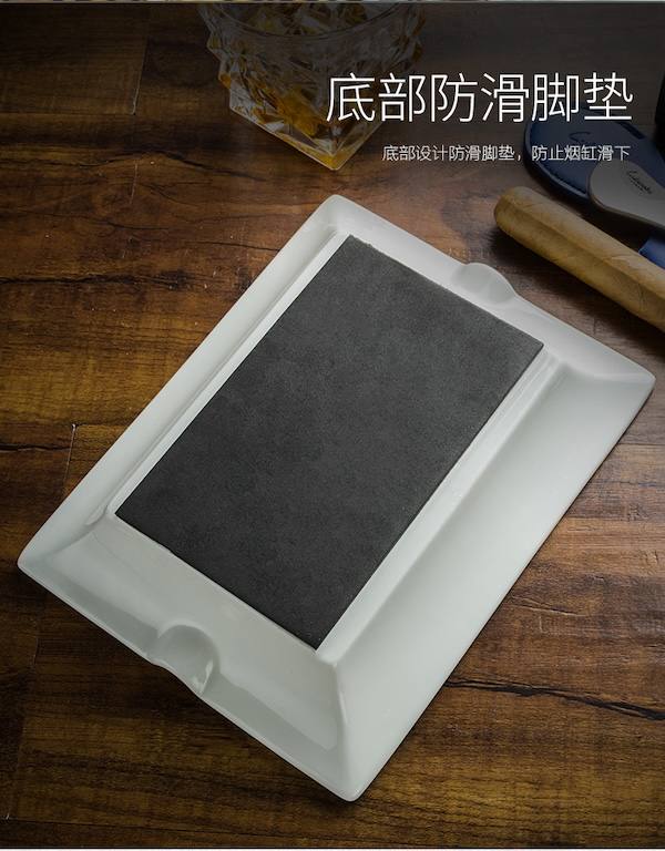 Lubinski 魯賓斯基 陶骨瓷方形台式兩槽菸灰缸 菸灰缸｜W Cigar Shop 雪茄配件 商品詳情 10