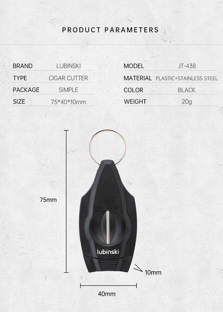 Lubinski 魯賓斯基 塑膠不鏽鋼V型雪茄剪刀 雪茄剪｜W Cigar Shop 雪茄配件 商品詳情 3