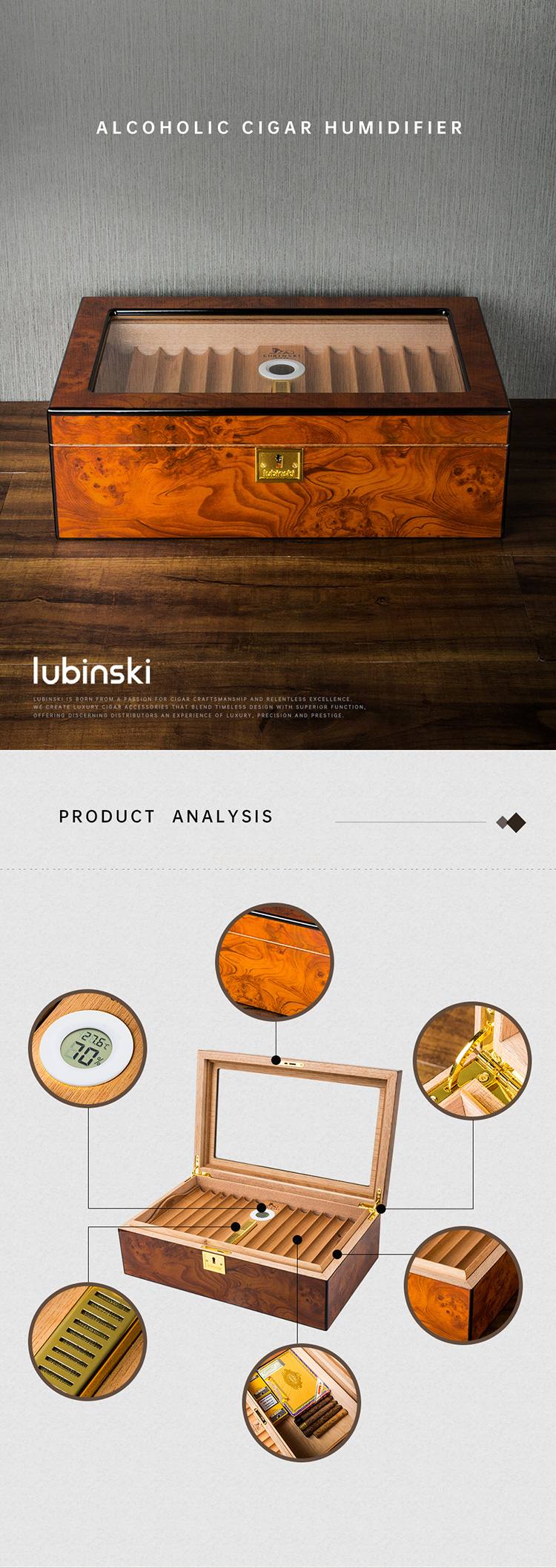 Lubinski 魯賓斯基 西班牙雪松木雪茄保濕箱 保濕櫃 · 恆溫箱｜W Cigar Shop 雪茄配件 商品詳情 1