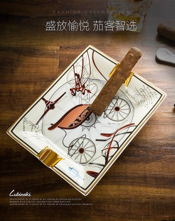 Lubinski 魯賓斯基 創意陶瓷彩繪雪茄菸灰缸 菸灰缸｜W Cigar Shop 雪茄配件 商品詳情 7