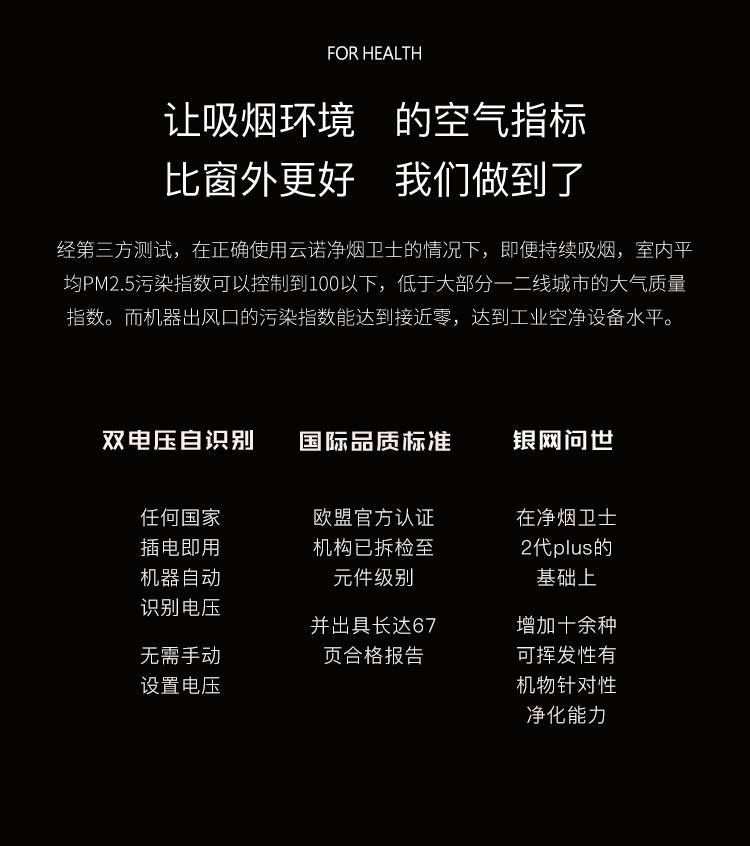 雲諾 雪茄空氣清淨機 落地式 淨煙衛士 3代 空氣清淨機|W Cigar Shop 雪茄配件 商品詳情 10