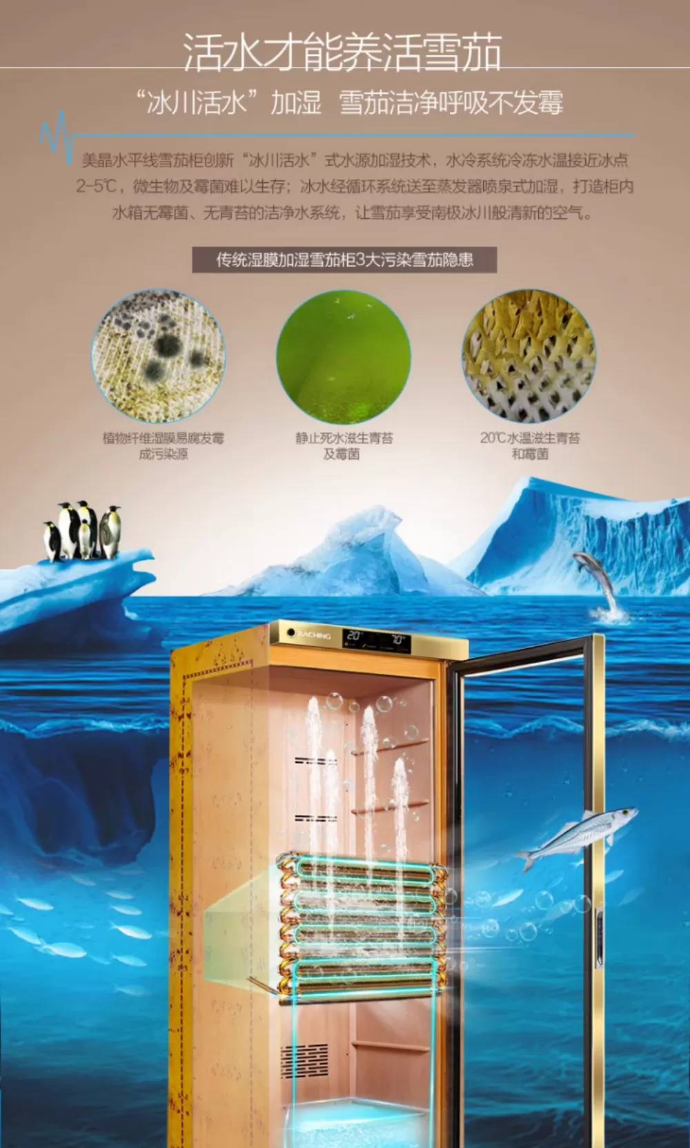 Raching 美晶 MON800A 智慧水平線實木雪茄櫃 保濕櫃 · 恆溫箱｜W Cigar Shop 雪茄配件 商品詳情 14