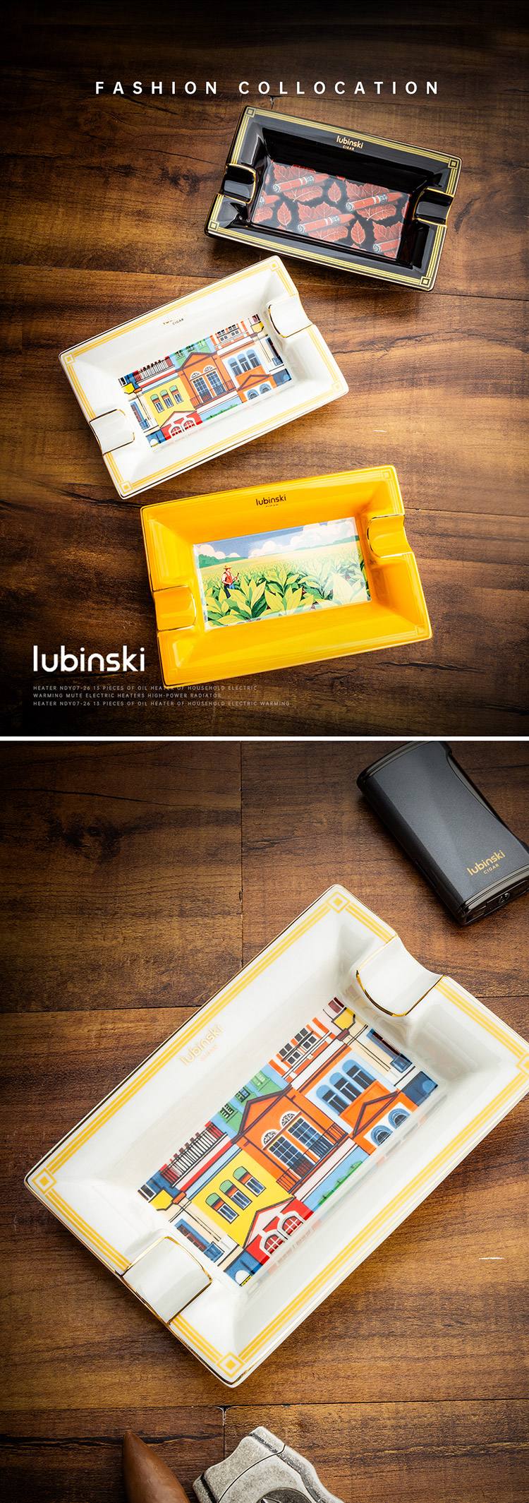 Lubinski 魯賓斯基 二槽雙人小型雪茄菸灰缸 菸灰缸|W Cigar Shop 雪茄配件 商品詳情 1